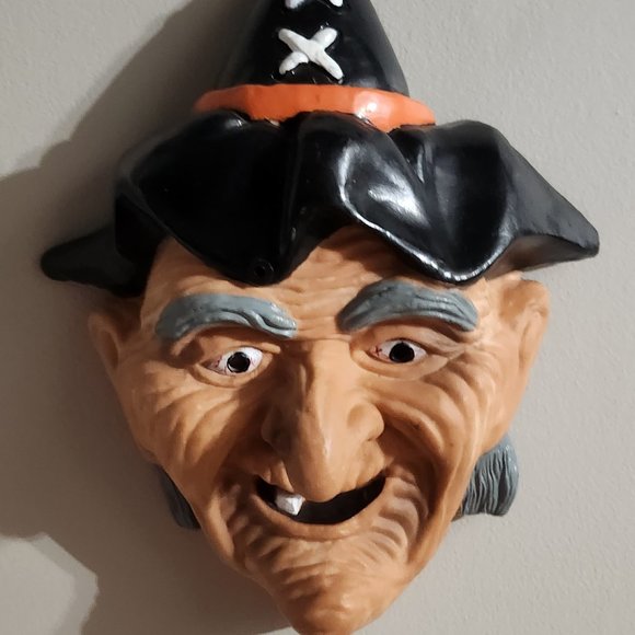 Vintage Telco Cackling Witch Door Plaque With Red Flashing Eyes Motion Activated - Picture 7 of 9